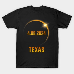 America Total Solar Eclipse April 8 2024 Totality Texas T-Shirt